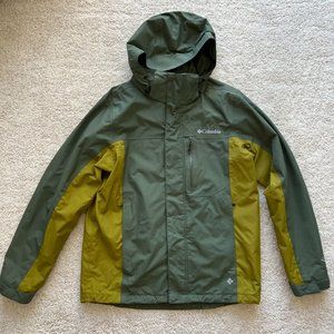 COLUMBIA Jacket Waterproof Breathable Men's Small Green Full Zip